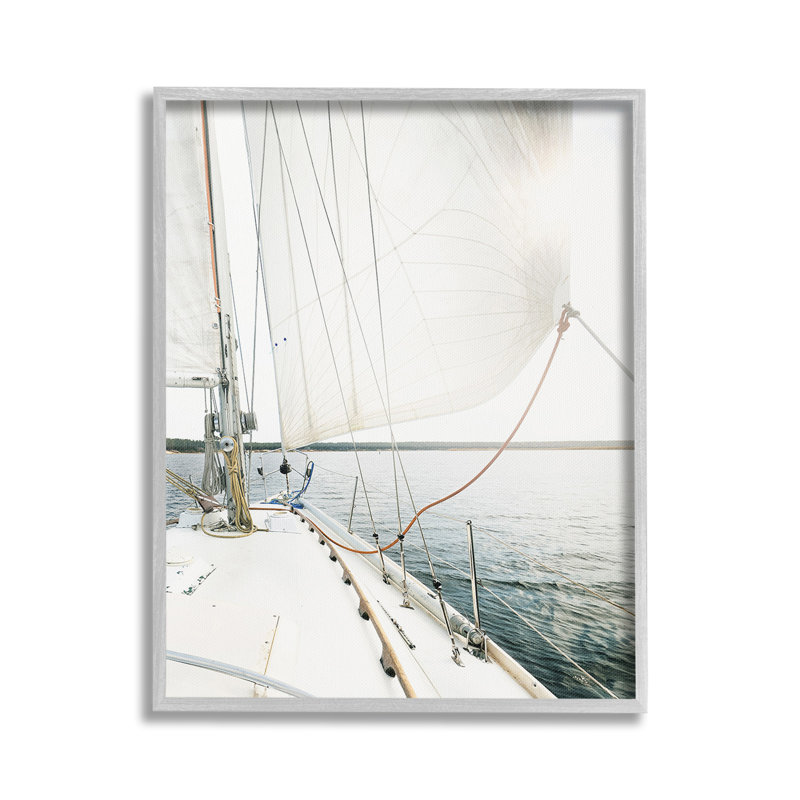 «Nautical Boat Mast View», art de la giclée encadrée par Sissi et Seb, Estampe numérique Farmhouse, H 20 po x l 16 po