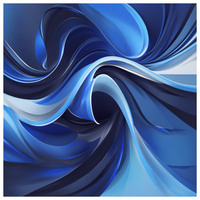 Blue Abstract Waves Comforter