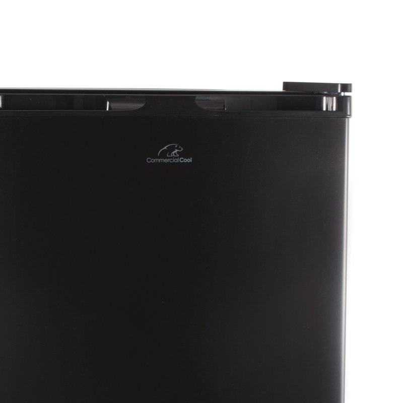 Black Compact Counter Depth Mini Fridge with Glass Shelves