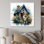 Cozy Sheltie Cottage - Art mural chien