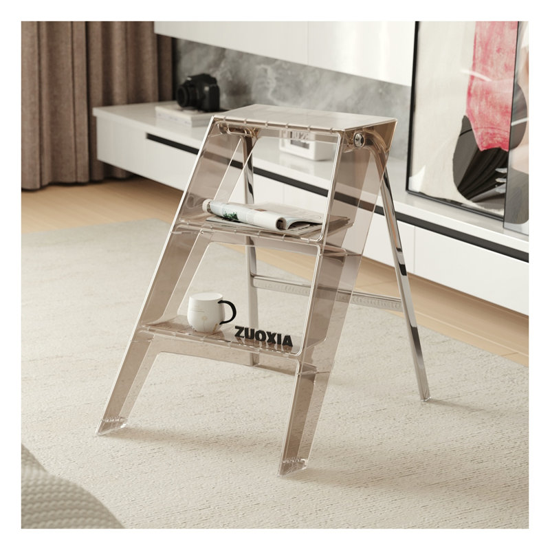 Table de bout moderne en forme de Z pliante avec structure en ABS et en acier