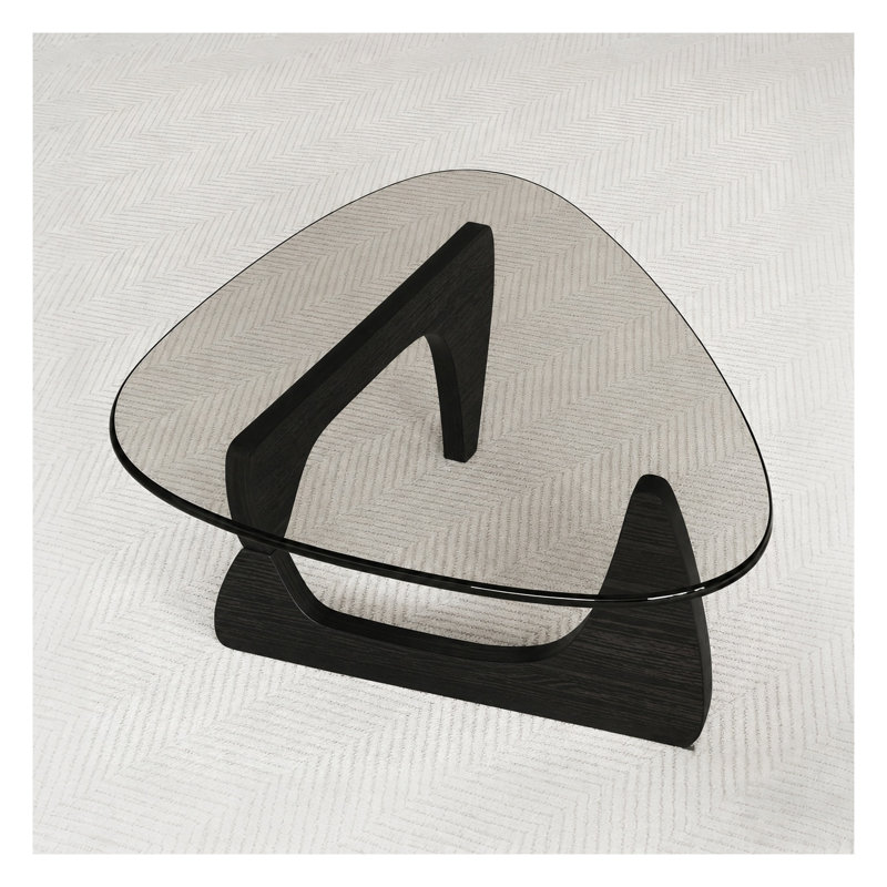 Table basse moderne en verre - Table d'appoint Mid-Century