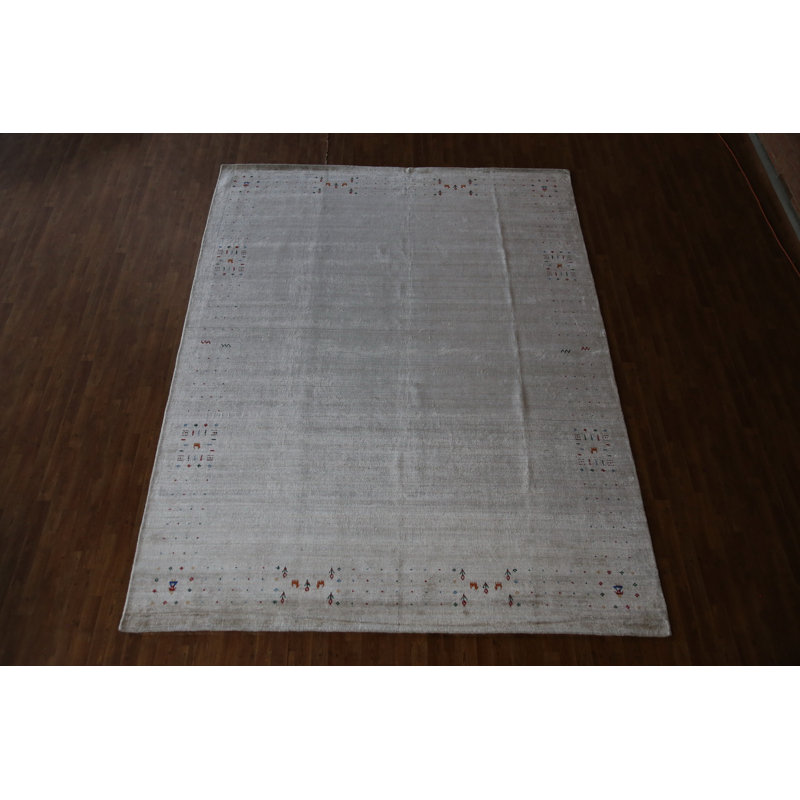 Handmade Wool Gabbeh Style Indian Area Rug 9x12