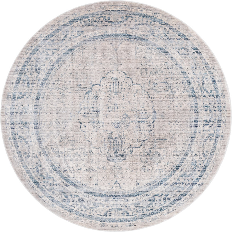 Floral Indoor Rug, Round 5'1"