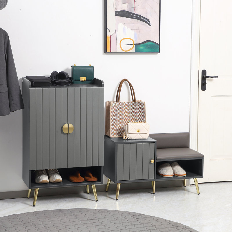 Armoire à chaussures étroite avec rangement
