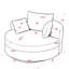 Fauteuil demi-tonneau en velours côtelé 55 po-1513527995