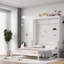Lit escamotable grand format peu encombrant, bois massif, conception de maison moderne