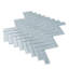 11"X 12.6" Herringbone Polished Glass Mosaic Tile-61266926