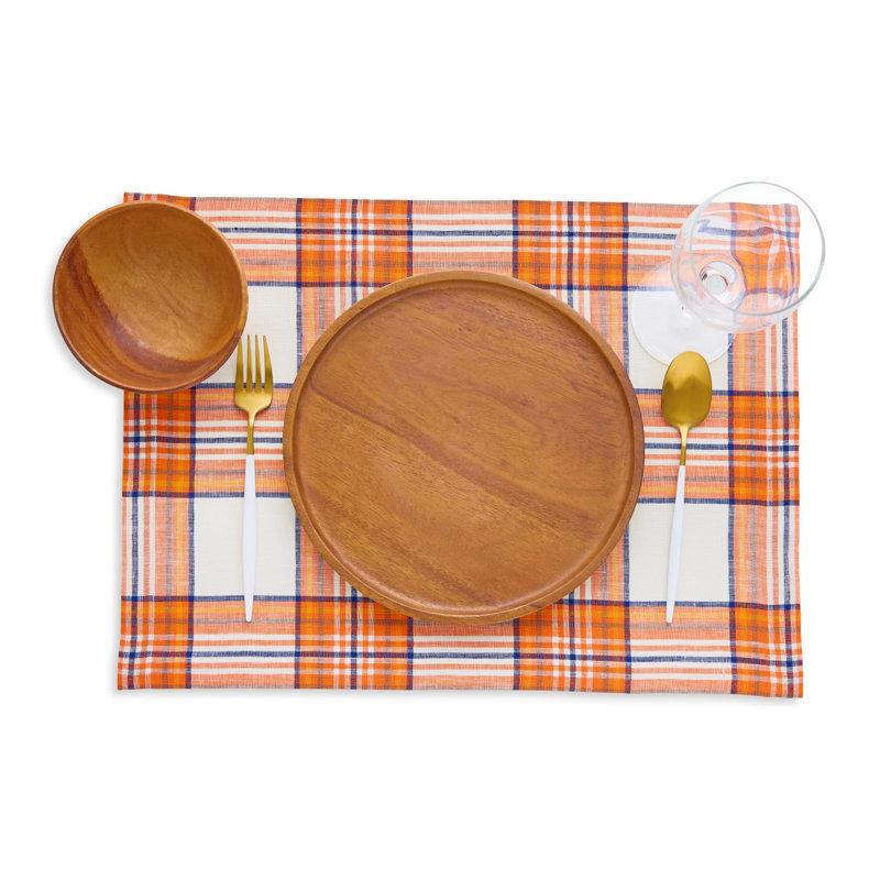 Orange Plaid - 100% Pure Line Placemats