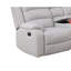 Canapé en forme de L Rexy, canapé modulaire inclinable manuel 3 pièces, toile de jute-111572203