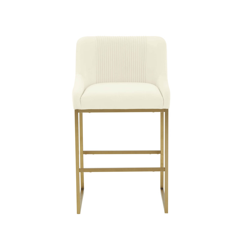 Tabouret de comptoir Lisa, Crème, crème