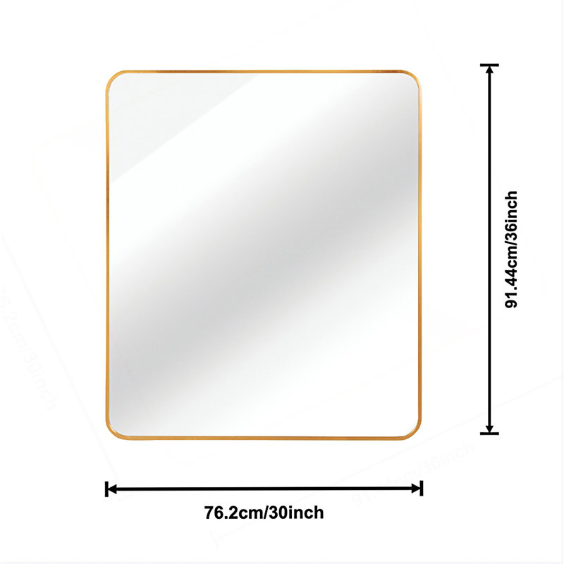 Miroir mural rectangulaire pour salle de bain