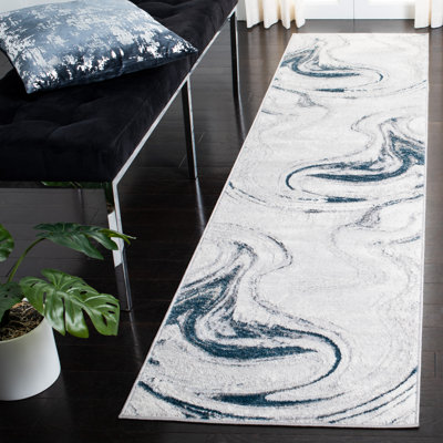 Ameya Abstract Gray/Blue Area Rug