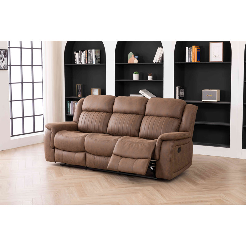 Canapé inclinable en cuir synthétique 87 po