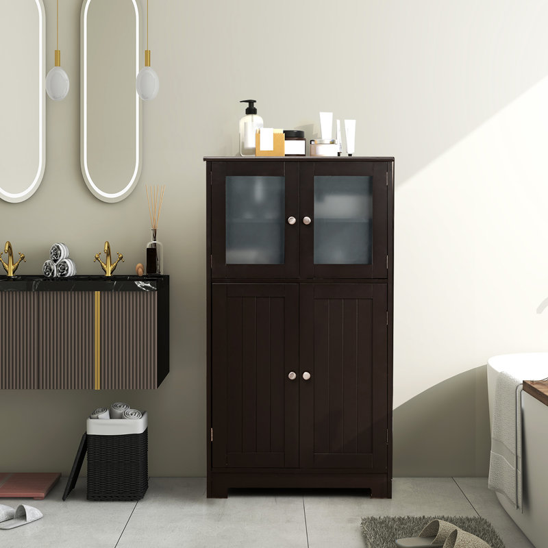 Armoire de cuisine Florena avec portes et tablette réglable, Espresso