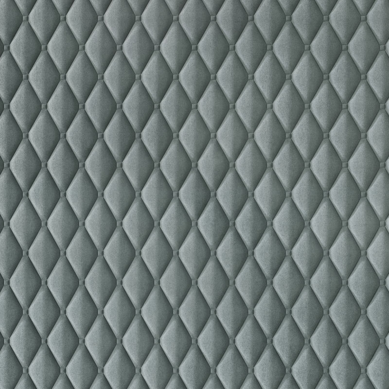 Tête de lit tapissier en velours, Bleu clair, Grand