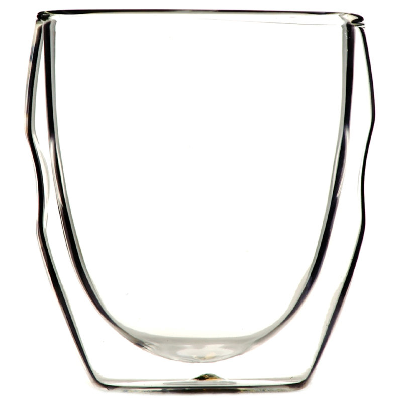 Moderna Double Wall 8oz Clear Borosilicate Glasses Set of 4