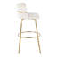  Tabourets de bar à hauteur fixe en velours 30 "avec repose-pieds rond Sone-89129275-89678223