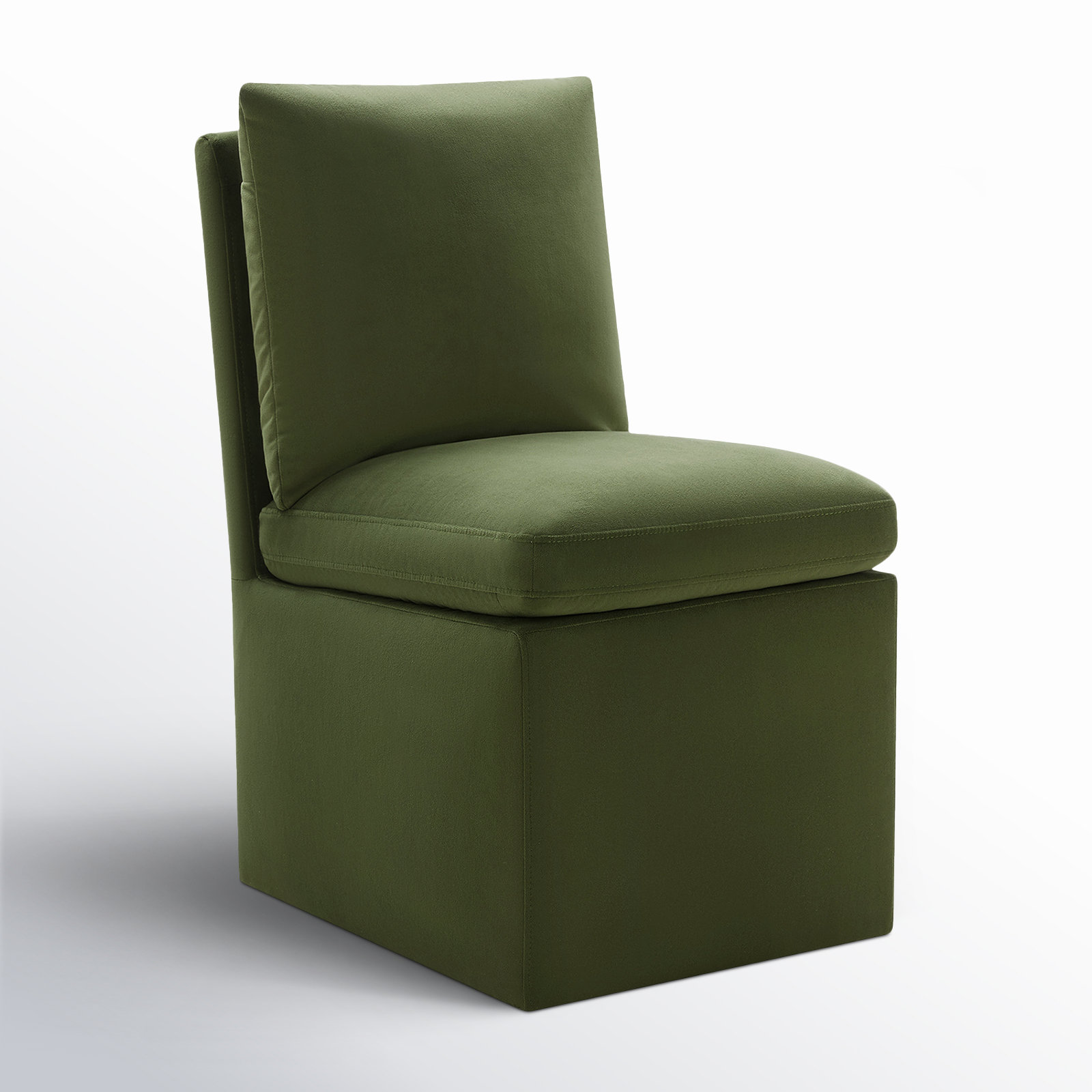 Alayaa Linen Dining Chair, Bella Forest Performance Velvet