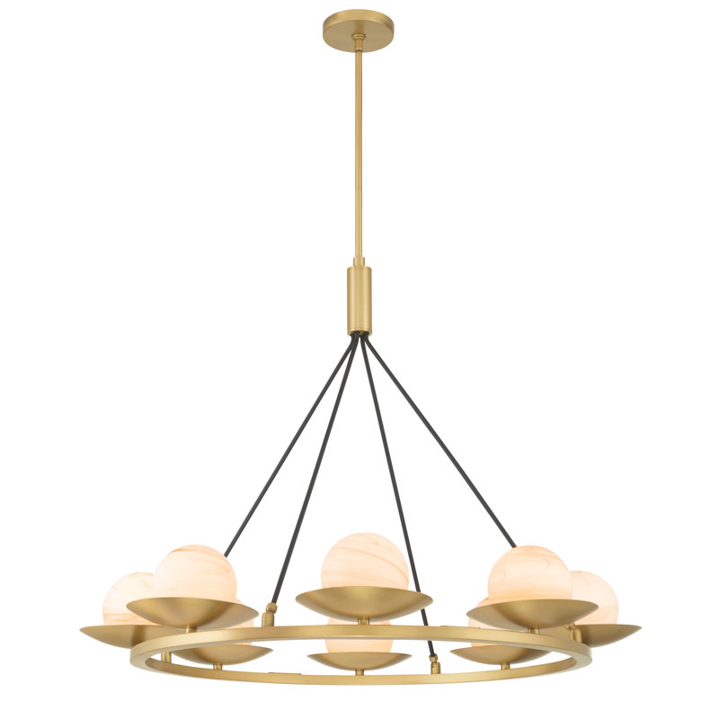 Luminaire suspendu 8 lumières 42 po Olenne