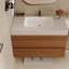 Meuble-lavabo encastré en bois moderne de 29,9 po pour petite maison (doit inclure le meuble-lavabo et l'évier)