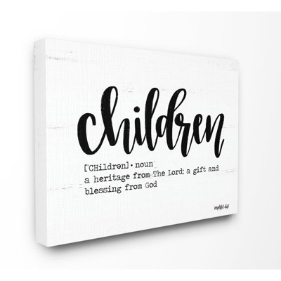 «Kepner Children», définition de typographie pour enfants, art encadré