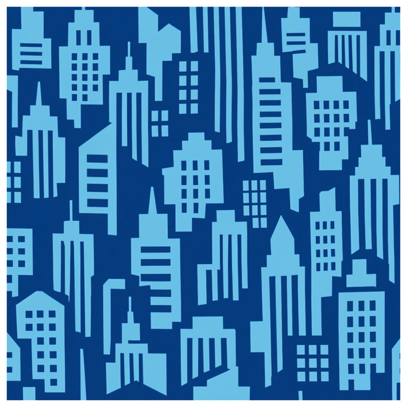 Coussins décoratifs Blue City, 16 x 16 pouces