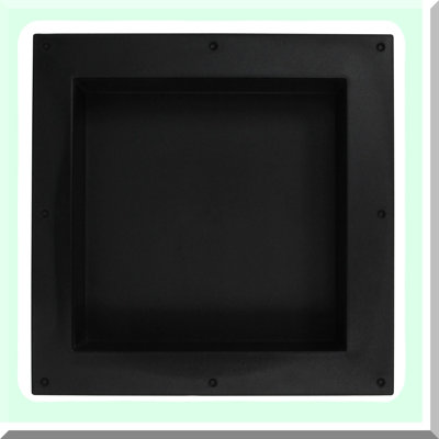 AquaGuard Shower Niche: Waterproof Recessed Shelf for Shampoo & Storage, Black
