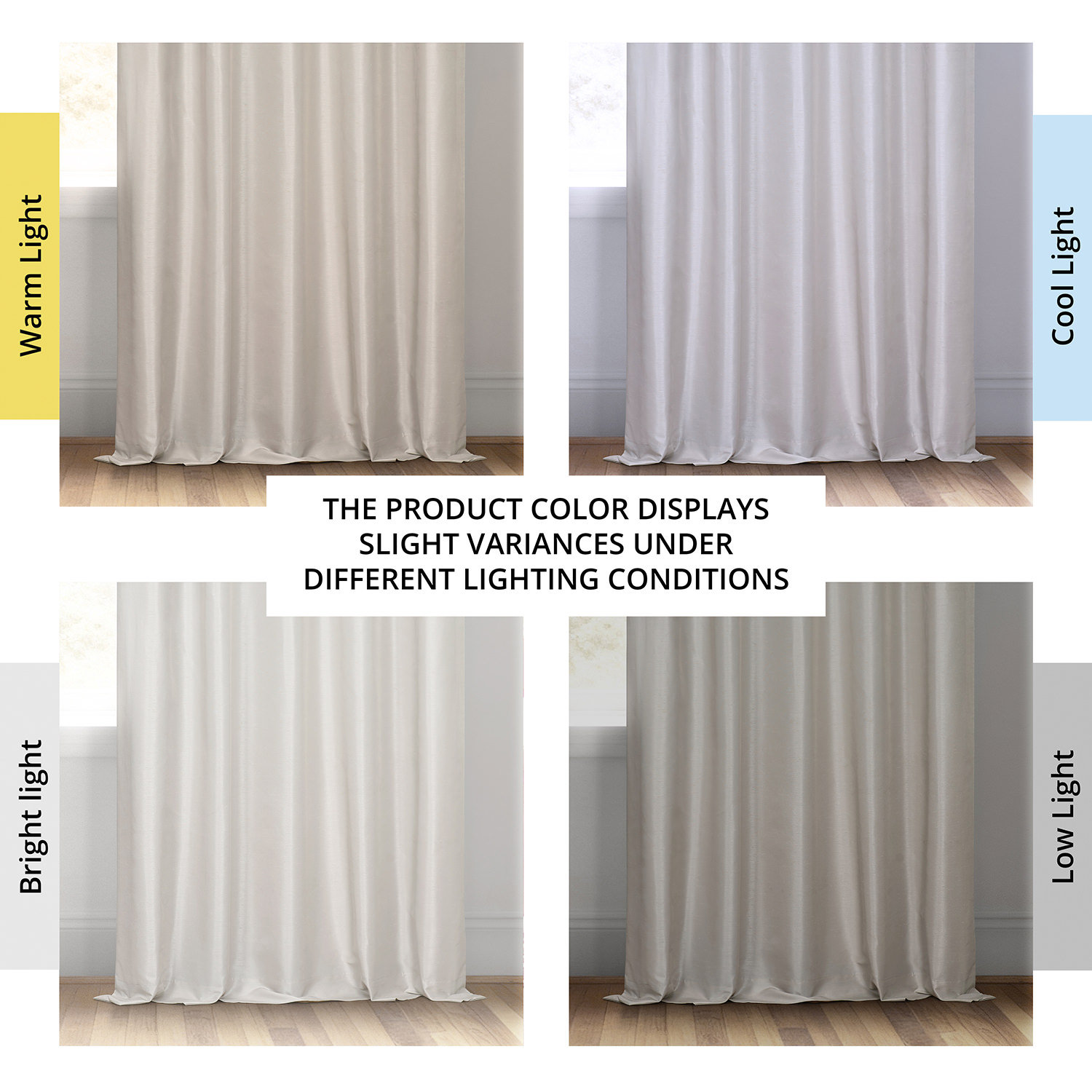 Rayne Room Darkening Faux Silk Curtain Panel, 50" W x 108" L, Mist Gray
