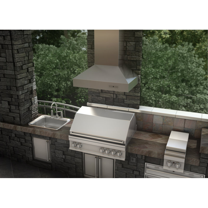 30" Professional 400 CFM Convertible Wall Mount Range Hood in Stainless Steel