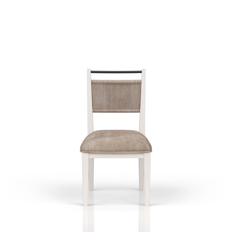 Chaise à dossier corde - vanille / caramel
