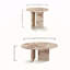 Ensemble de 2 tables basses gigognes en marbre rose naturel