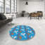 Tapis de zone bleue à motifs-1243004706