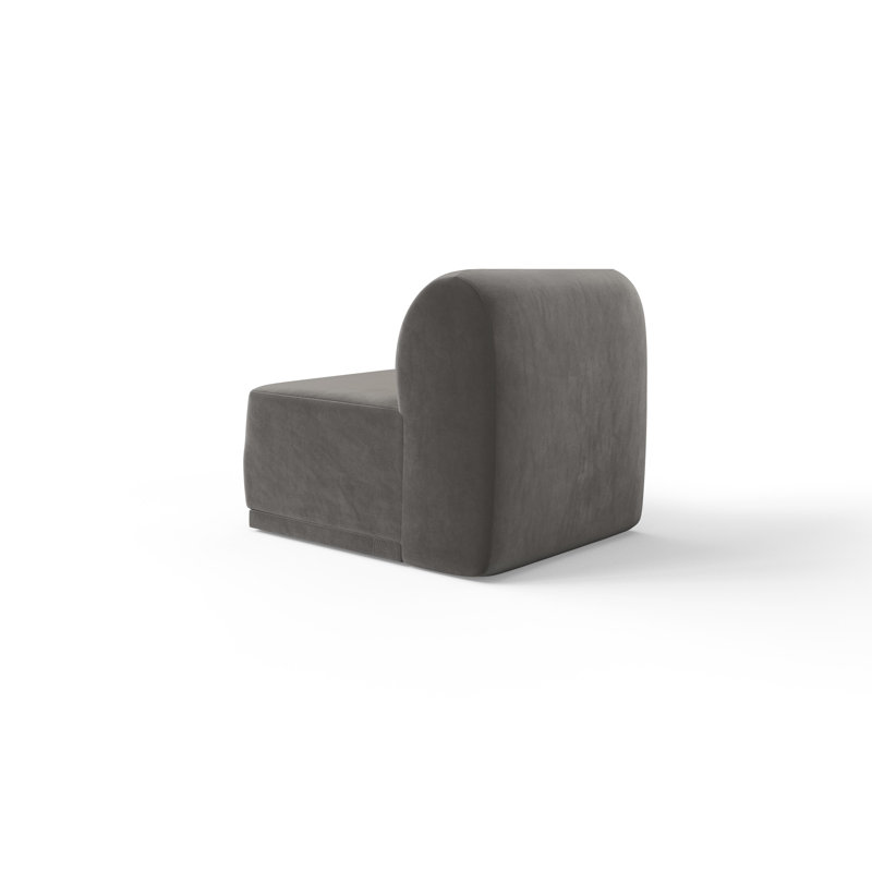 Velvet Accent Chair, Dark Grey 