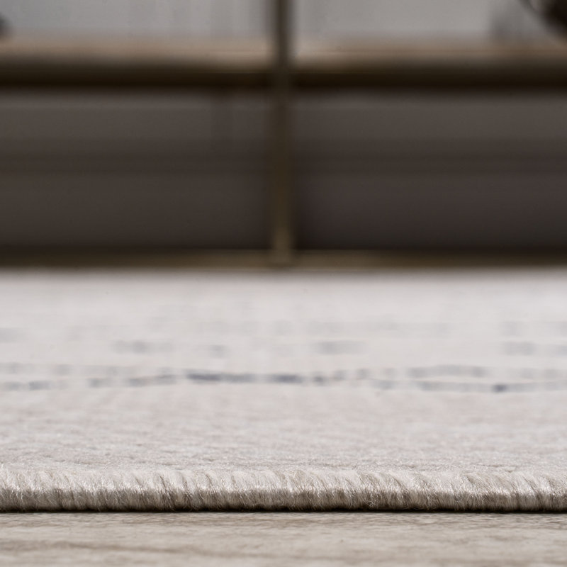 Tapis ivoire / bleu marine Boho, Rectangle 7 pi 9 po x 10 pi