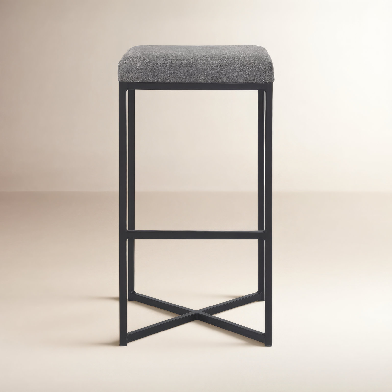Rosetta Stool, Bar Stool (30.3" Seat Height), Gray