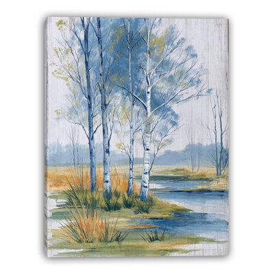 Art mural sur toile Birch Grove Stream