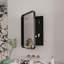 Armoire à pharmacie encastrée en métal noir 16 x 24 po avec miroir-2097737003-2110633292