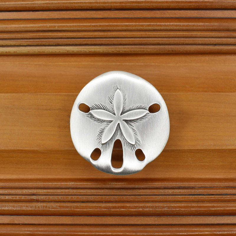 1 1/2" Sand Dollar Small Knob, Brushed Nickel, 1.5" L x 1.5" W, 2