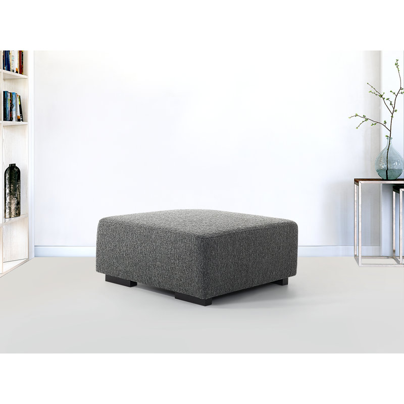 Roseman Upholstered Ottoman, Dark Gray