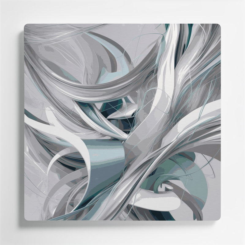 Art numérique gris Abstraction numérique 46, H 8 po x l 8 po