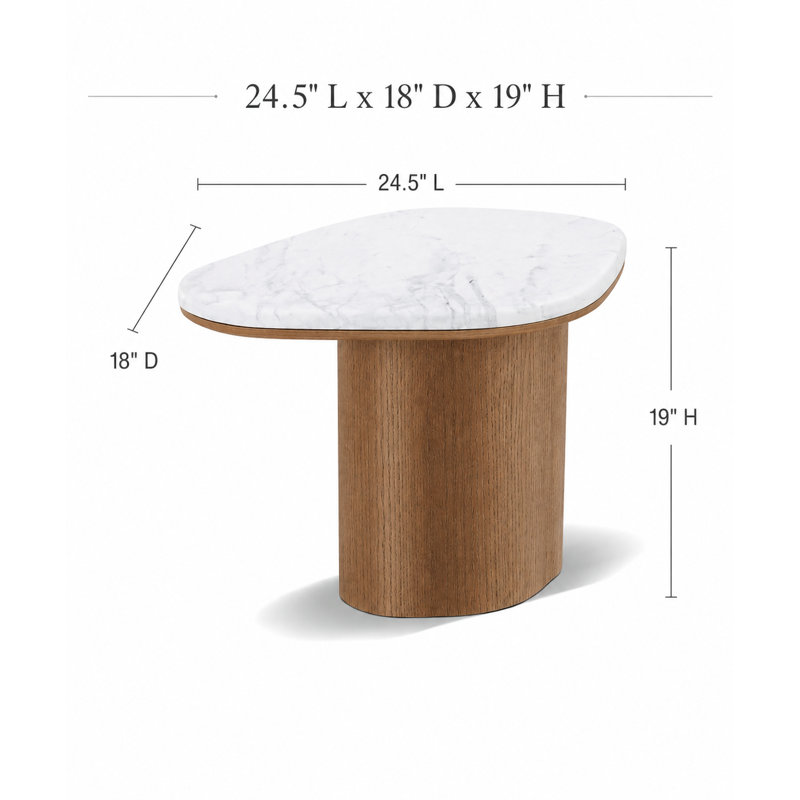 Universum Marble Nesting Coffee Table, White / Brown