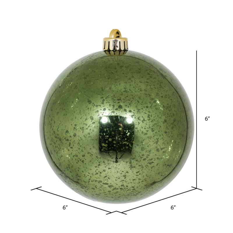 Ornement boule de mercure brillant, Vert mousse