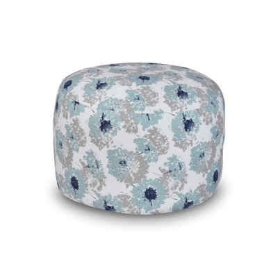 Pouf à oreiller rond - tissu Lilly bleu - fabriqué aux États-Unis