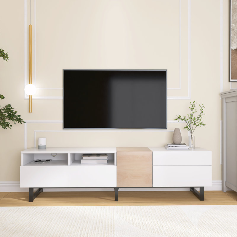 Meuble télé Paisleyjo, Blanc