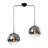 Dual-Light Hand-Blown Mirrored Glass Pendant