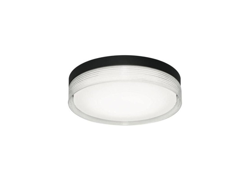 42E7498870664904B47F07155CC66169 Tribeca 16 In. LED Flush Mount Black 120v, 30/35/40k, Black, 16"