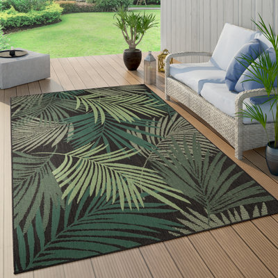 Teppich Perkinsville aus 100% Polypropylen in Schwarz/Grün