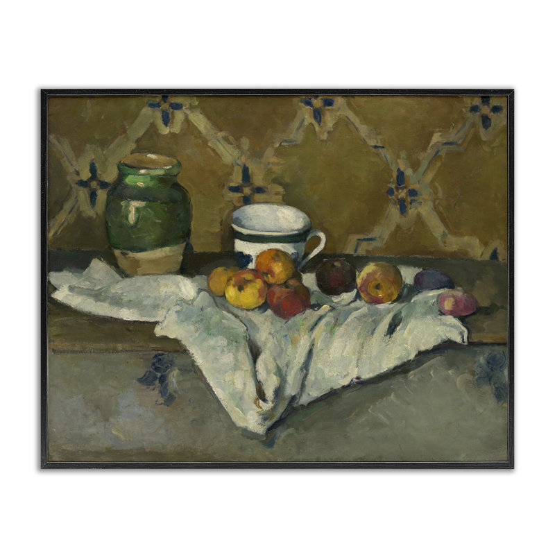 Art giclée Cezanne, H 24 po x l 30 po, Giclée encadrée noir minuit