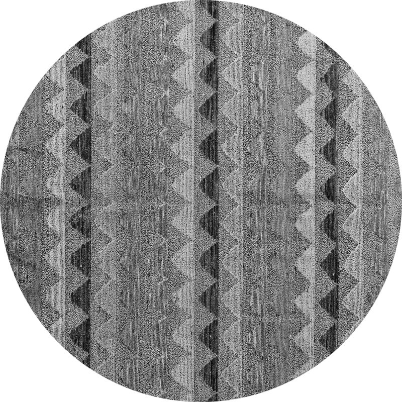 Milianys Performance Chevron Indoor Rug, Round 6'